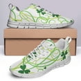 thumbnail image 4 of St Patricks Day Shoes for Women Breathable Running Sneakers Men Green Four Leaf Clover Shoes for Irish Festival Gift White Size 13, 4 of 5