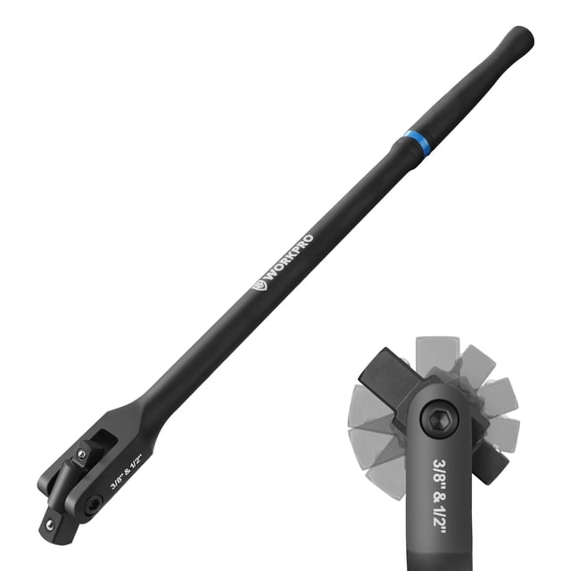 Barra rompedora WORKPRO de 40 cm, doble disco, 3/8 y 1/2, cromo vanadio