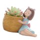 thumbnail image 5 of 2 uds., para plantas suculentas, almacenamiento de hierbas, para plantas, suministros para jardín de hadas Gloria Maceta suculenta de resina, 5 of 9