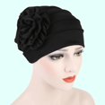 thumbnail image 4 of Happy Date 1 Piece Women Turban Flower Caps Vintage Beanie Headscarf Elastic Headwrap Hat, 4 of 6