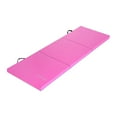 thumbnail image 5 of BalanceFrom 6 Ft. x 2 Ft. x 2 In. Three Fold Folding Exercise Mat with Carrying Handles for MMA, Gymnastics and Home Gym, Pink, 5 of 6