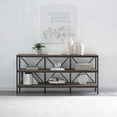 thumbnail image 3 of Evelyn&Zoe Kira 64" Wide Rectangular Console Table, Blackened Bronze/Antiqued Gray Oak, 3 of 5