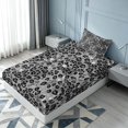 thumbnail image 5 of Homewish Gray Leopard Print Twin Sheets for Girls, Animal Themed Bedding, 3-Piece (1 Flat Sheet, 1 Fitted Sheet and 1 Pillowcase), 5 of 6