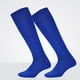 thumbnail image 2 of Wosthever Calcetines largos lisos para niños, medias finas de fútbol de algodón y poliéster que absorben el sudor por encima de la rodilla, Uniforme atlético colorido azul, 2 of 6