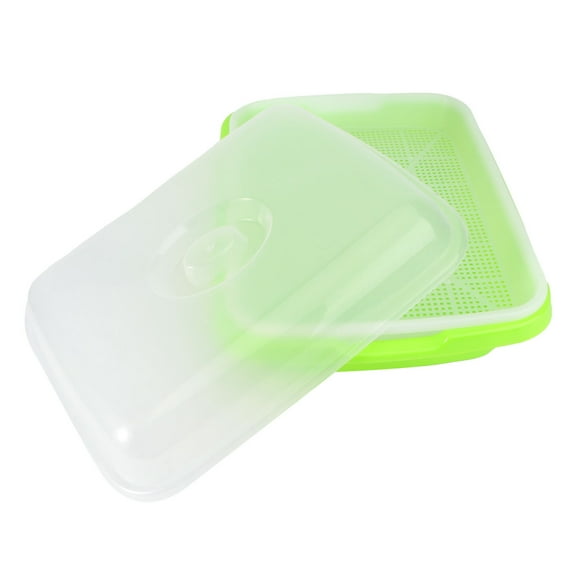 FRCOLOR MultiPurpose Sprouter Tray for Planting Plastic with Cover for Seedling Growth 12.5 x 9.5 inches