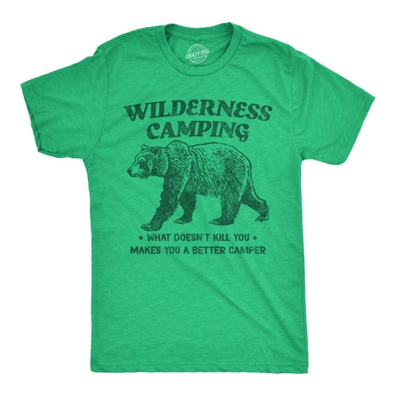 Mens Funny T Shirts Wilderness Camping Sarcastic Nature Graphic Novelty Tee for Men Graphic Tees