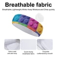 thumbnail image 4 of Sports Sweat Absorber Headband 10.6in Thin, Strong Absorbent And Thick Sweat Absorber Can Be Used As A Headband Mask Neck Band Scarf Multicolored Building Block (16), 4 of 6