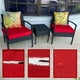 thumbnail image 4 of Funda de cojín para patio FLYMEI, impermeable, 2 paquetes de 55 x 50 x 10 cm, color rojo, 4 of 7