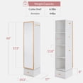 thumbnail image 2 of Best Choice Products Rotating Mirror w/ Storage Cabinet, Swivel Jewelry Armoire, Shelves, Jewelry Organizer, Hooks - Gold, 2 of 9