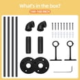 thumbnail image 3 of Black Industrial Curtain Rod,1" Diameter Durable Adjustable Curtain Rods for Blackout,Heavy Duty and Outdoor Curtains,144"-168", 3 of 8