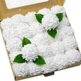 thumbnail image 2 of SHENGXINY 25PCS Valentine's Day Artificial Flowers,Foam Hydrangea,Bouquet,Birthday Wedding Home Decor,Holiday Gift,Simulation Decorations,Party supplies White 2.75x8.3in, 2 of 6