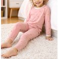thumbnail image 3 of WIBACKER 2-7 Years Toddler and Little Girls' Long Sleeve Pajamas Set Cotton Top and Pants 2 Piece Sleepwear Pjs - Rainbow, 3 of 14