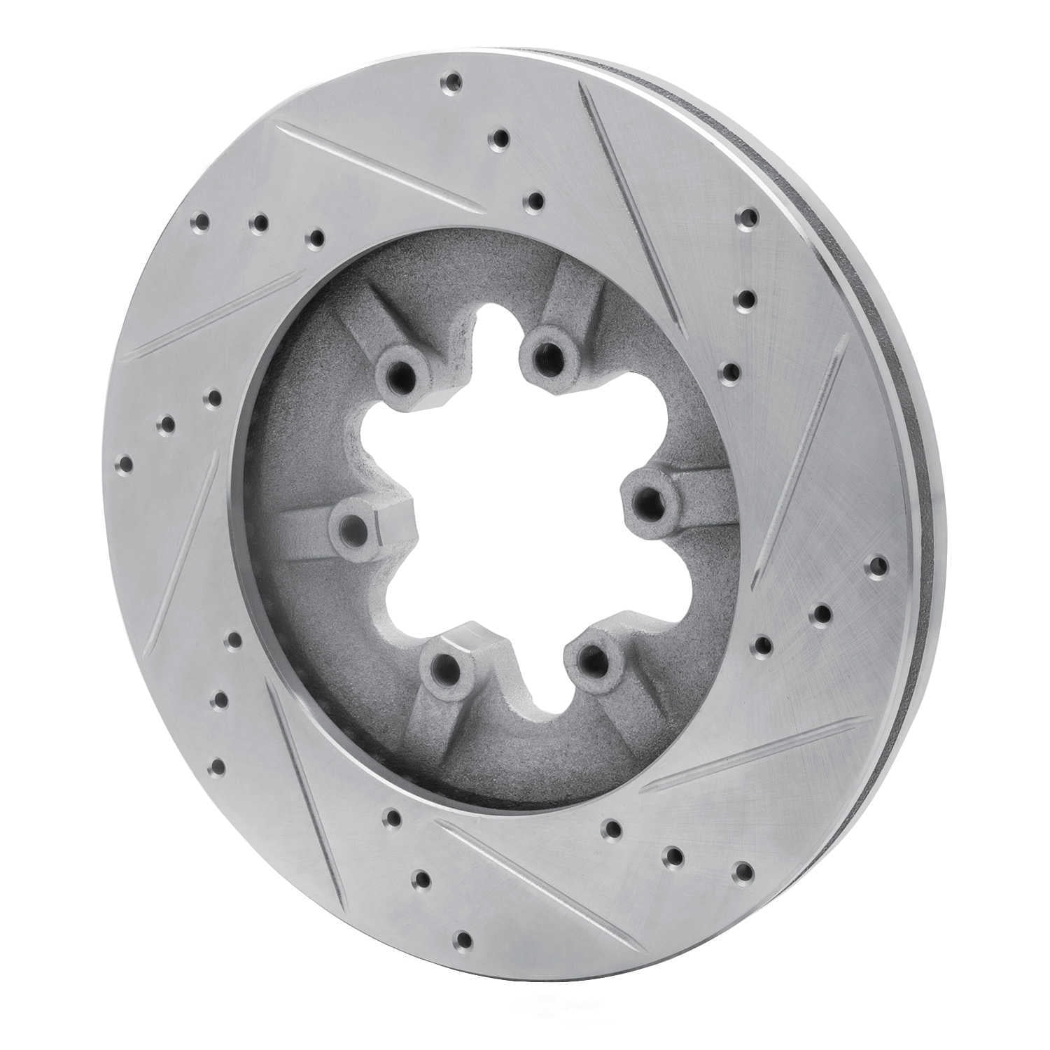 Dynamic Friction Company 631-48057L DFC Brake Rotor - Drilled And Slotted - Silver