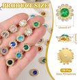 thumbnail image 2 of 12mm Sunflower Diamond Sew on Rhinestones, 150 Pcs Rhinestone Sequin Embellishments Crystal Glass Metal Base for Bedazzling, Light Green, 2 of 7