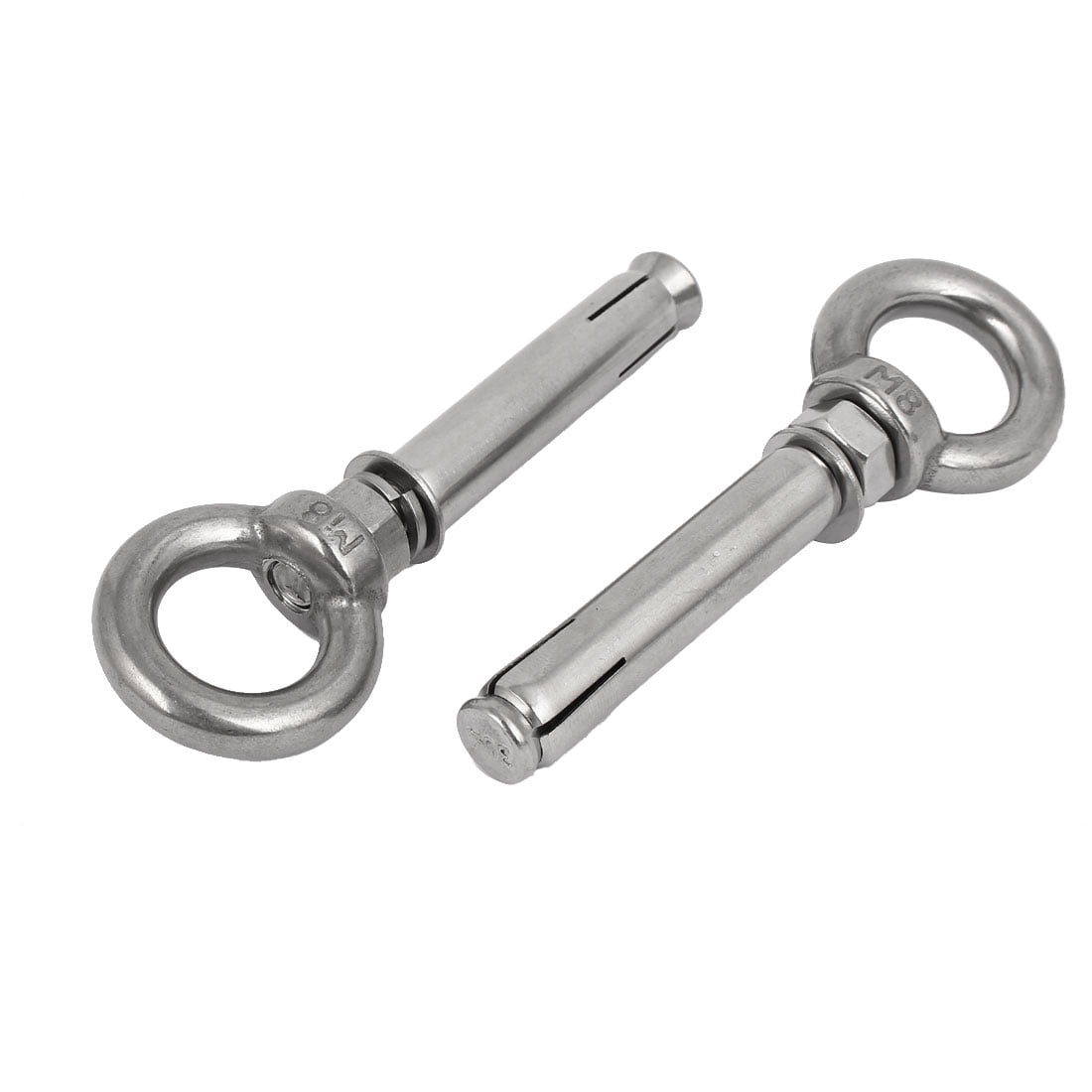 M8x80mm Expansion Screws Closed Hook Anchor Bolts 2pcs for Wall