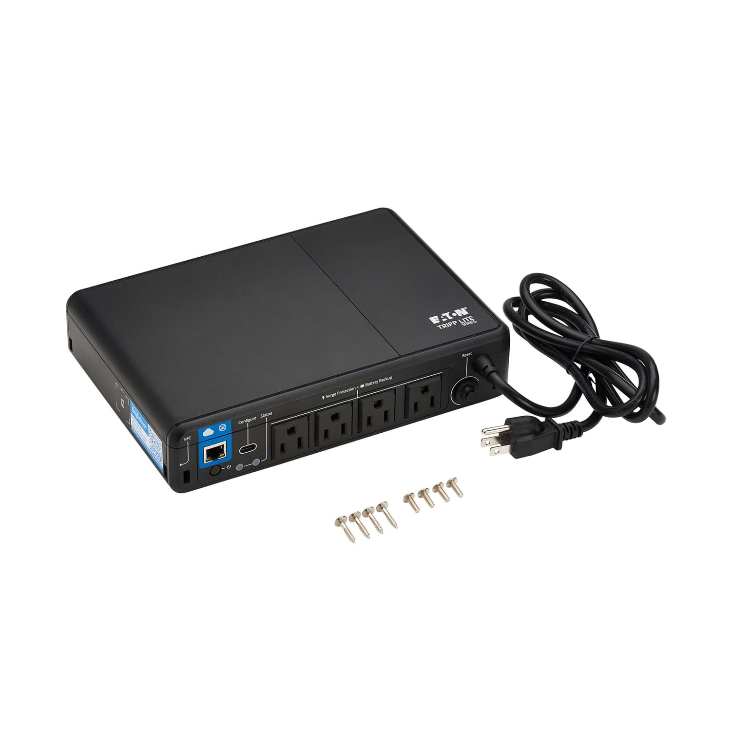 Tripp Lite by Eaton 300-Watt Standby Cloud-Connected Desktop UPS with Remote Monitoring, 4 Outlets, 5-Ft. Cord, BC600RNC