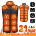 thumbnail image 2 of 21 ZONAS DE CALEFACCIÓN Chaleco calefaccionado para hombres y mujeres, chaqueta calefactable de invierno con USB, chaleco térmico con calefacción automática, chaqueta de plumón calefactora, chaleco Wa, 2 of 5