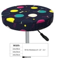thumbnail image 4 of Disketp Colorful Ping Pong Rackets Funda Redonda para Taburete, Funda de Cojín para Silla de Bar Suave y Elástica-12 inch, 4 of 7