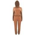 thumbnail image 4 of yievot Women's Sweatsuits Set Long Sleeve Cropped Hoodies and Jogger Pants Set 2 Piece Tracksuit Lounge Set Fall Outfit, 4 of 4