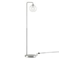 thumbnail image 5 of Modway Silo Glass Globe Glass and Metal Floor Lamp in Satin Nickel, 5 of 9