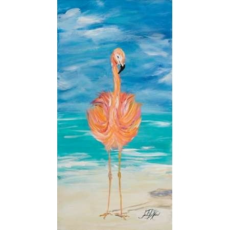 Flamingo I Canvas Art - Julie DeRice (24 x 48)