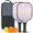 Black-4, variant on Pickleball Paddles Set Of 2, Fiberglass Surface, Fluid Smoke Aurora Art Style, 4 Balls & Bag