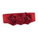 thumbnail image 5 of Cinturón ancho para mujeres cinturón elástico cinturón grande flor elegante cinturón cinch Rojo, 5 of 8