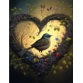 thumbnail image 2 of Lovebird Serenade- Birds of Love Canvas Wall Art, 2 of 2