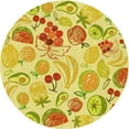 thumbnail image 1 of Ahgly Company Tapis Rond Lavable en Machine Intérieur Transitionnel Jaune Audacieux, 4 Pieds Rond, 1 of 7