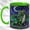 Green, variant on Crystal Dragon Coffee Mug, Fantasy Dragon Mug, Ceramic 11 oz