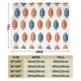 thumbnail image 5 of LNWH American Football Print Art Pattern Throw Blanket, Fluffy Soft Cozy Bed Flange Plush Blankets, 80"x60", 5 of 8
