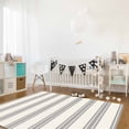 thumbnail image 3 of Area Rugs 5x8 Ft Vintage Black Stripes Beige Background Non-Slip Washable Rug Indoor Rug Floor Mats Non Shedding Carpet for Living Room Bedroom Dining Room Home Decor, 3 of 8