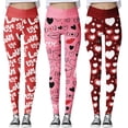 thumbnail image 2 of YUEHUA Valentine's Day Leggings for Women Plus Size Brushed Ultra Soft Lucky Heart Pattern Warm Spring Yoga Pants for Women Running Workout Tights Gifts for Teens, 2 of 6