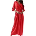 thumbnail image 1 of Women Fashion V-neck Long Sleeve Solid Color, 1 of 4