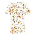 thumbnail image 4 of Yuwull Womens Summer Tops Hide Belly Tunic 2023 Summer Plus Size Tops Short Sleeve T Shirts Cute Flowy Henley Tshirt Casual Dressy Blouses for Leggings, 4 of 5