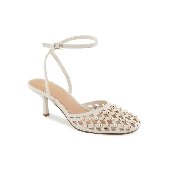 RM Rebecca Minkoff Women's Fiona Studded Kitten Heel with Ankle Strap