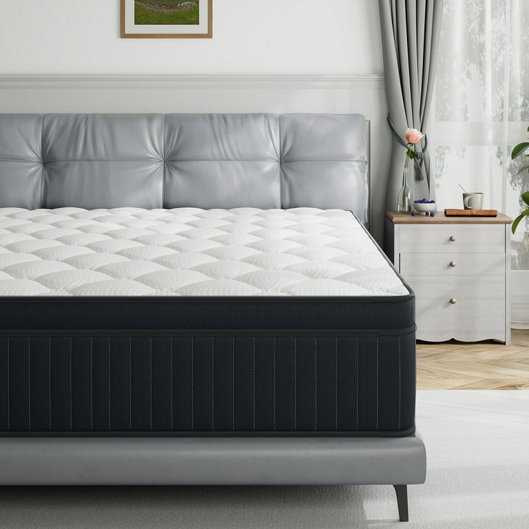 Queen Mattress, Babo Care 12 Inch Cooling-Gel Memory Foam and Individually Pocket Innerspring Hybrid Mattress, Queen Bed Mattress in a Box, CertiPUR-US Certified, Medium Firm Queen Size Mattress