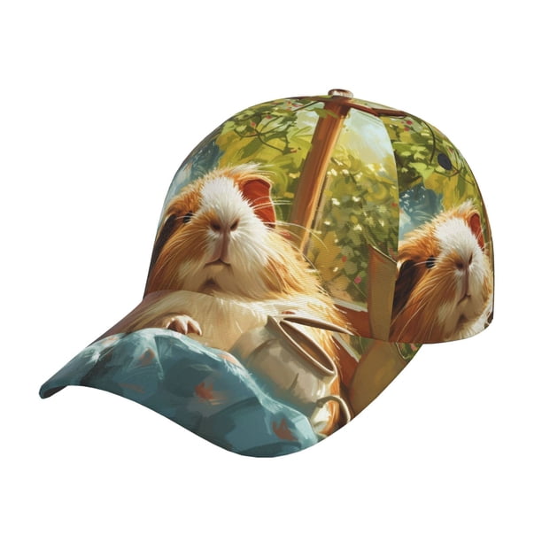 Balery Lazy Home Style Guinea Pig Gorra de béisbol de tamaño ajustable para correr, entrenar y actividades al aire libre. Gorra de papá para todas las estaciones.