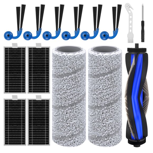 15 Pack Accessories KIt for Ecovacs Deebot X11 OmniCyclone/ X11 Pro/ X11 Pro Omni/ X11 Vacuum Cleaner, Replacement Parts 1 Main Brush 2 Mop Roller 6
