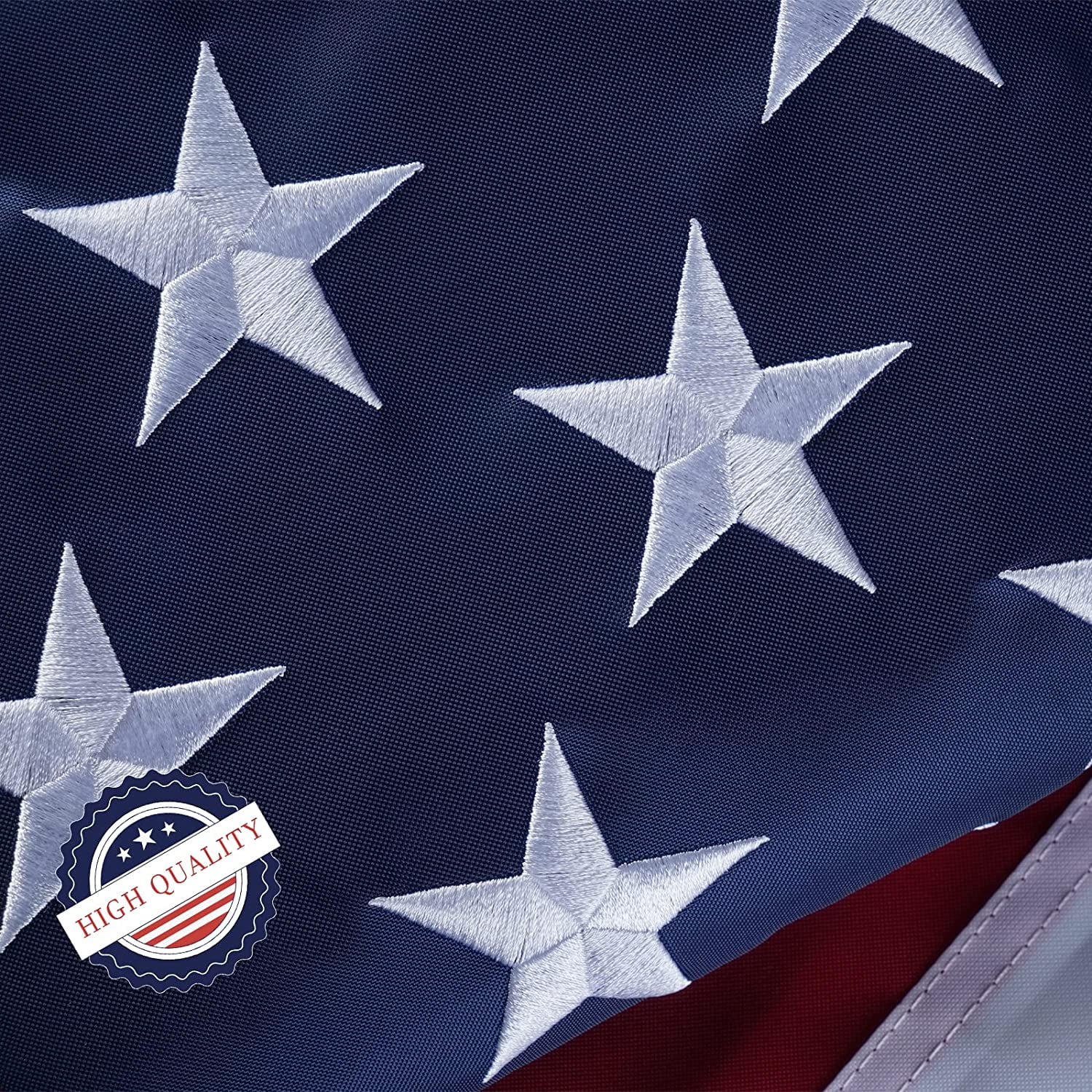 FLAGWIN 4x6 American Flag for Outside - Heavy Duty US Flag with Embroidered Stars and Stripes - Outdoor U.S. Flag for High Wind