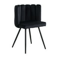 thumbnail image 5 of Clipop Living Room Barrel Accent Chair, Modern Velvet Scalloped Silhouette Chair, for Kitchen,Black, 5 of 9