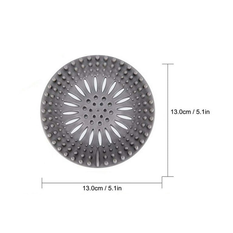Shower Drain Hair Trap, Durable Stainless Steel and Silicone Hair Catcher  Shower Drain Cover - Is Easy