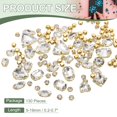 thumbnail image 2 of Uxcell Sew on Rhinestones Base Crystal Gems, Fit for Jewelry Clothes Costume Dress Garments Crafts - Mixed Shapes White, 2 of 7