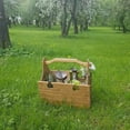 thumbnail image 5 of Qiangzon 2-In-1 Folding Basket Table Portable Wine Snack Picnic Set Collapsible Wooden Outdoor Camping Garden Beach Travel Compact Storage 1X Folding Table, 5 of 8