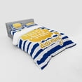 thumbnail image 3 of Ambesonne Saying Bedding Set 3 Pcs, Maritime Vintage Navy, Twin, Yellow Blue, 3 of 3