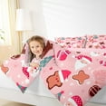 thumbnail image 5 of Manfei Lovely Santa Claus Queen Comforter Set,Cmerry Christmas Bedding Sets,Pink Brown Bedding Comforter Set For Girls Boys,Bedroom Decor Reversible,3pcs, 5 of 9