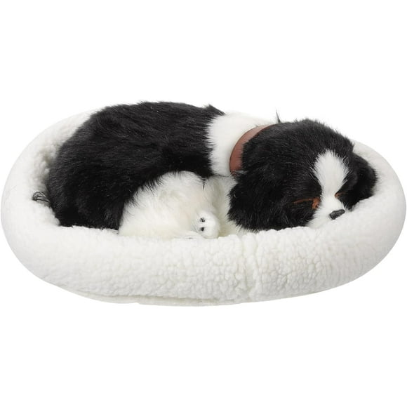 Border Collie Stuffed Animal, 12 Inch Realistic Dog Decor, Breathing Stuffed Animal Huggable Breathing Perfect Petzzz for Home Car