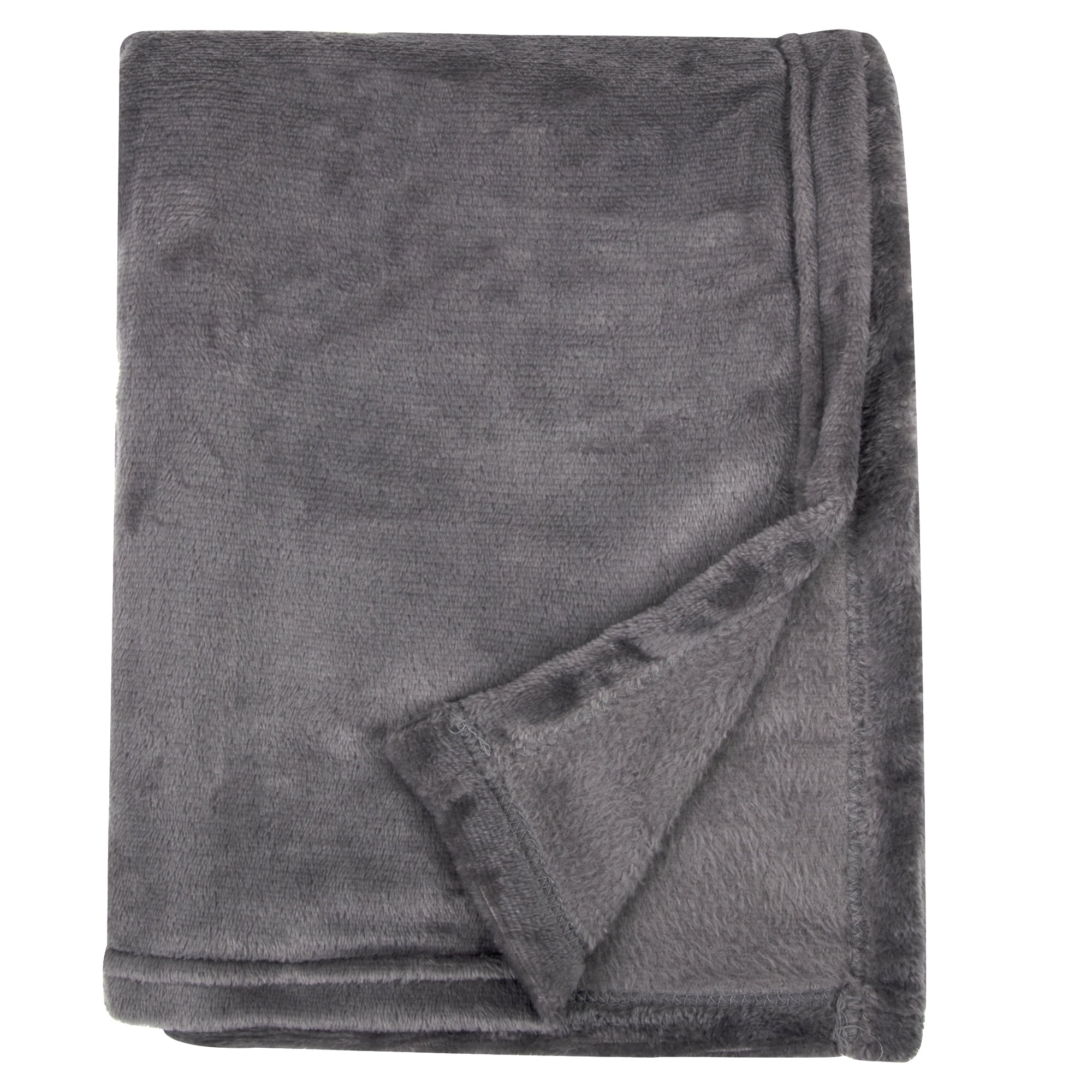 24 Pack of Bulk Wholesale Soft Cozy Plush 60”L x 50”W Lightweight Reversible Microfiber Sherpa Throw Blankets for Adults, Kids, Pets, Beds, Couches and Loveseats in Gray