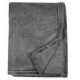 thumbnail image 2 of Soft Cozy Plush 60”L x 50”W Lightweight Reversible Microfiber Sherpa Throw Blanket for Adults, Kids, Pets, Beds, Couches and Loveseats in Charcoal Gray, 2 of 8