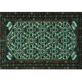 thumbnail image 1 of Ahgly Company Machine Washable Indoor Rectangle Persian Turquoise Blue Traditional Area Rugs, 4' x 6', 1 of 4
